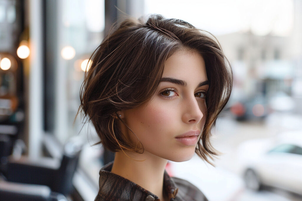 Coupe dégradée effilée mi-courte : une allure moderne